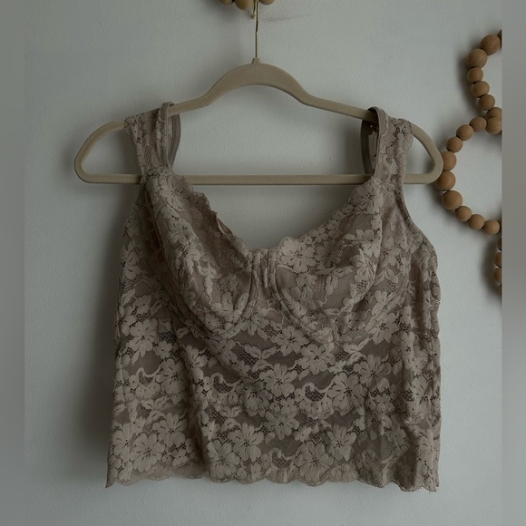 **NWT Aerie Show Off Chenille Lace Wireless Bralette size XL - Picture 4 of 5